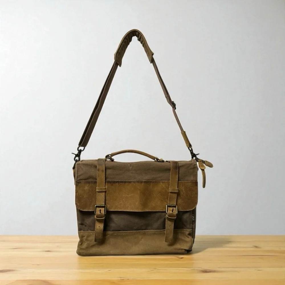 TSD Stylish Brown Leather Messenger Bag